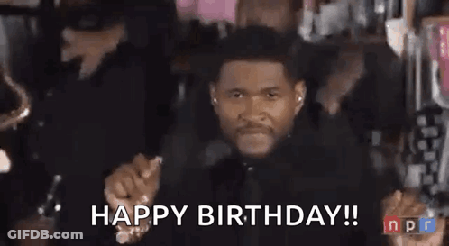 Man Making Face With Hands Saying Happy Birthday GIF
