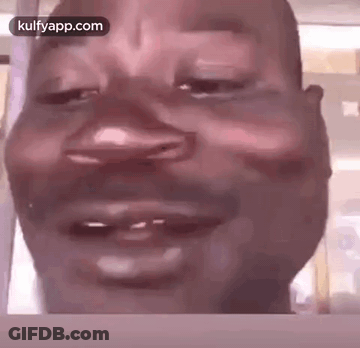 Man Making Funny Face Eyes Closed GIF