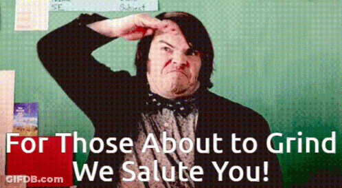 Man Making Funny Face For Those About To Grind We Salute You GIF