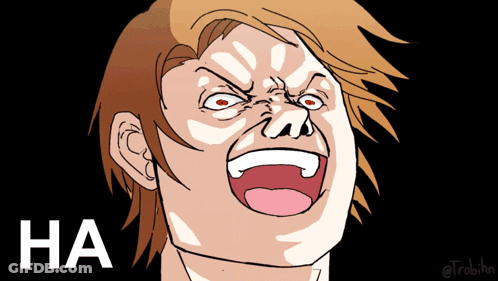Man Making Funny Face Ha GIF