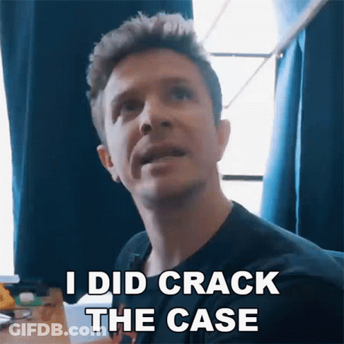 Man Making Funny Face I Did Crack The Case GIF