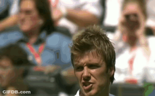 Man Making Funny Face In Front Of Crowd GIF