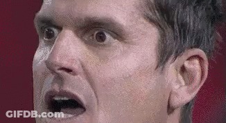 Man Making Funny Face Mouth Open GIF