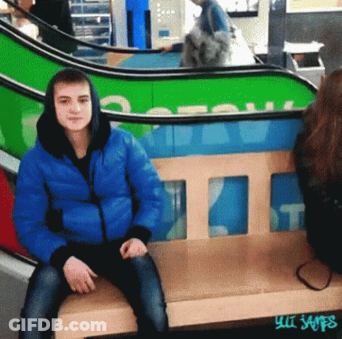 Man Making Funny Face Pointing At Camera GIF