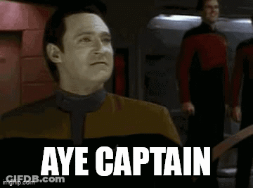 Man Making Funny Face Saying Aye Captain GIF