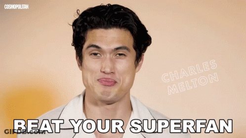 Man Making Funny Face Saying Beat Your Superfan GIF