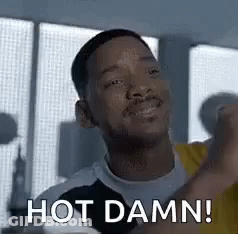 Man Making Funny Face Saying Hot Damn GIF