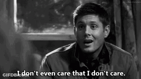 Man Making Funny Face Saying I Don't Even Care That I Don't Care GIF