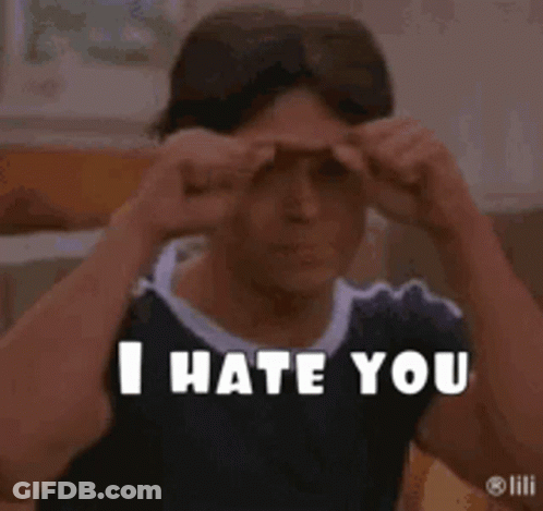 Man Making Funny Face Saying I Hate You GIF