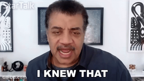 Man Making Funny Face Saying I Knew That GIF