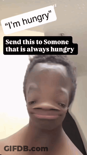 Man Making Funny Face Saying I'm Hungry GIF