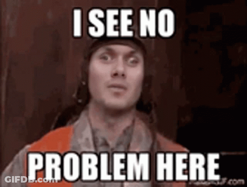 Man Making Funny Face Saying No Problem GIF