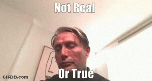 Man Making Funny Face Saying Not Real Or True GIF