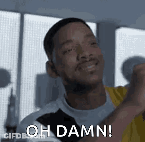 Man Making Funny Face Saying Oh Damn GIF