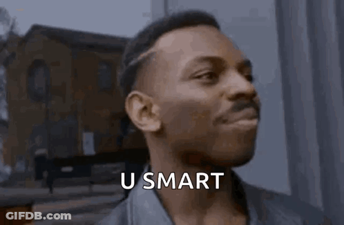 Man Making Funny Face Saying U Smart GIF