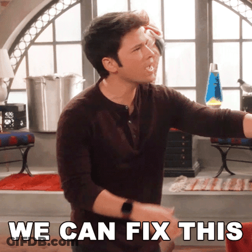 Man Making Funny Face Saying We Can Fix This GIF