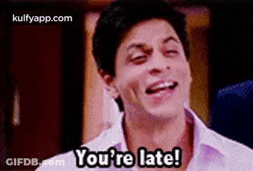 Man Making Funny Face Saying You're Late GIF