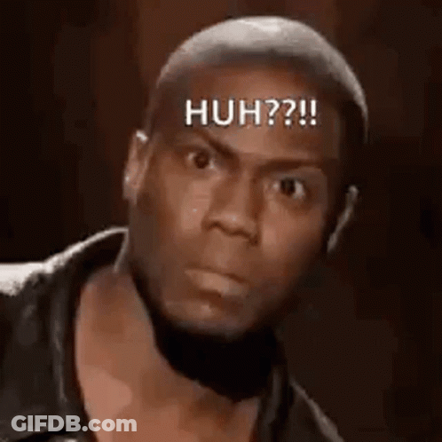 Man Making Funny Face Says Huh ? !! GIF