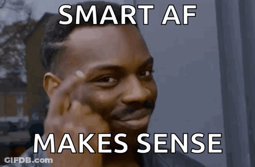 Man Making Funny Face Smart AF Makes Sense GIF