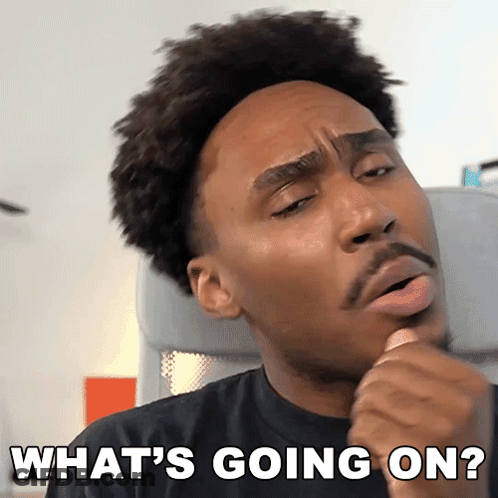 Man Making Funny Face What's Going On GIF