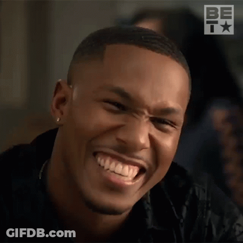 Man Making Funny Face With Bet Logo GIF