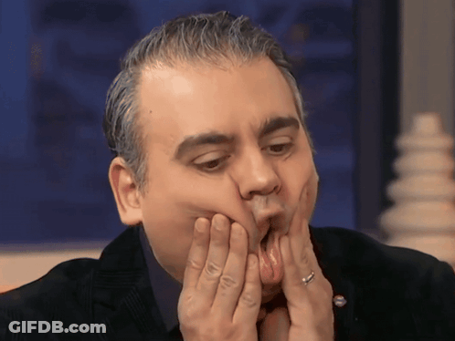 Man Making Funny Face With Hands GIF