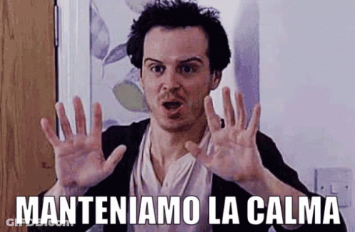 Man Making Funny Face With Hands At Door GIF