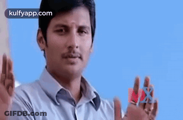 Man Making Funny Face With Hands Up GIF
