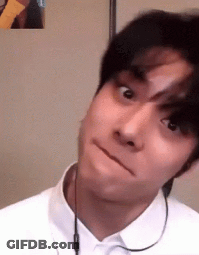 Man Making Funny Face With Headphones GIF