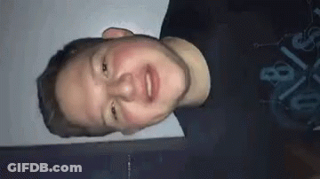 Man Making Funny Face With Mouth Open GIF