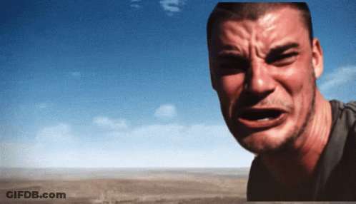Man Making Funny Face With Mouth Open GIF