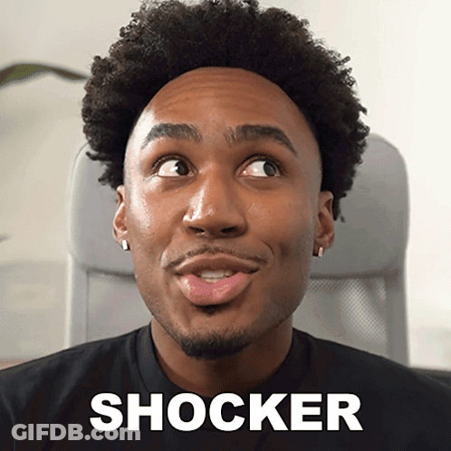 Man Making Funny Face With Shocker GIF