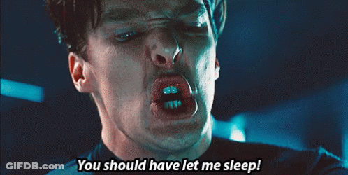Man Making Funny Face You Should Have Let Me Sleep GIF