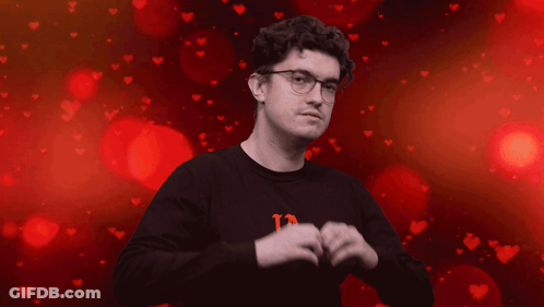 Man Making Heart Shape GIF
