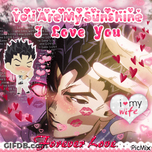 Man Making Heart With Hands Saying You Are My Sunshine GIF