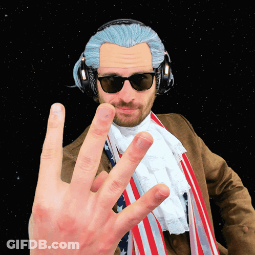 Man Making Peace Sign In Headphones And Sunglasses GIF