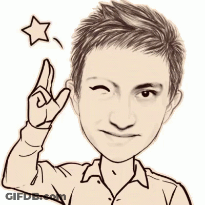 Man Making Peace Sign With Star GIF