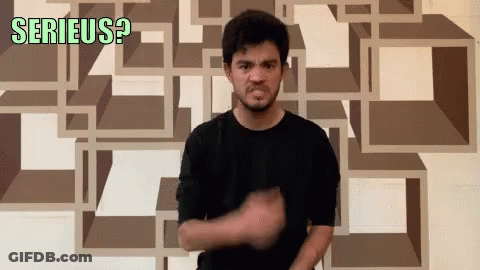 Man Making Serious Gesture Geometric Background GIF