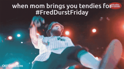Man Making Stop Sign Saying How Many Days Since Last Fred Durst Friday GIF