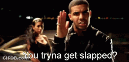 Man Making Stop Sign Saying You Tryna Get Slapped GIF