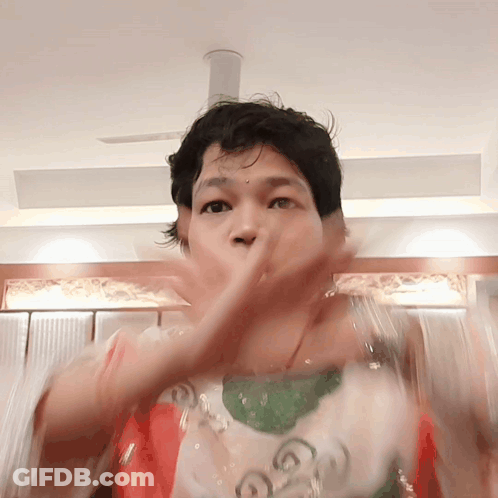 Man Making Stop Sign With Hands GIF