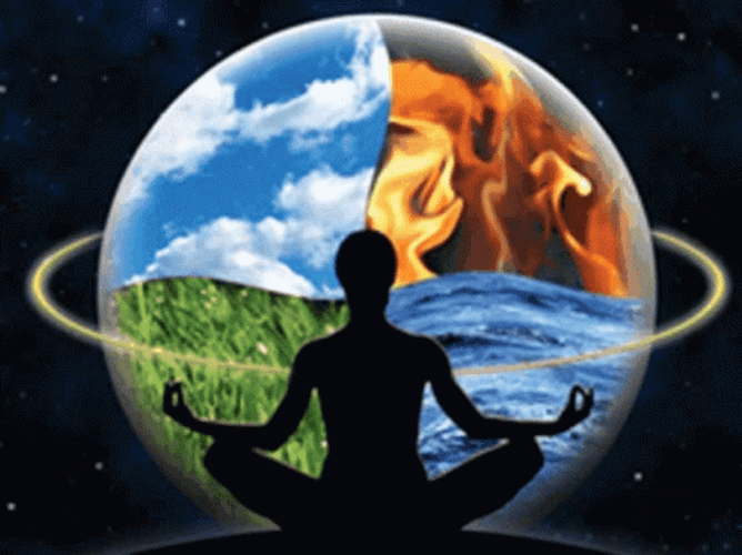 Man Meditate On Earth's Rotation GIF