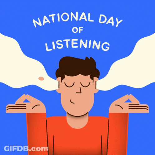 Man Meditating For Listening Day GIF