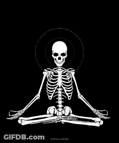 Man Meditating In Lotus Position GIF