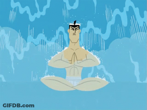 Man Meditating In Lotus Position GIF
