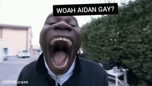 Man Mouth Wide Open Saying Woah Aidan Gay GIF