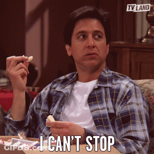 Man Munching Cant Stop Wont Stop GIF
