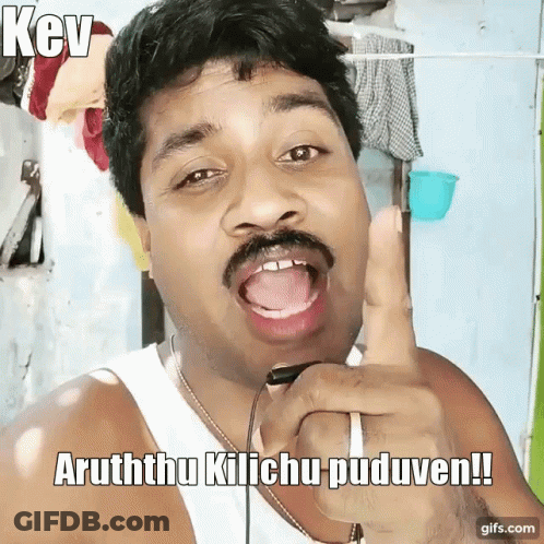 Man Mustache Funny Face Key Aruththu Killchu Puduven GIF