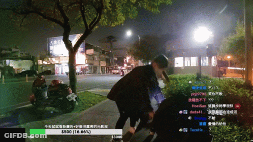Man Next To Motorcycle With Green $500 Bar GIF
