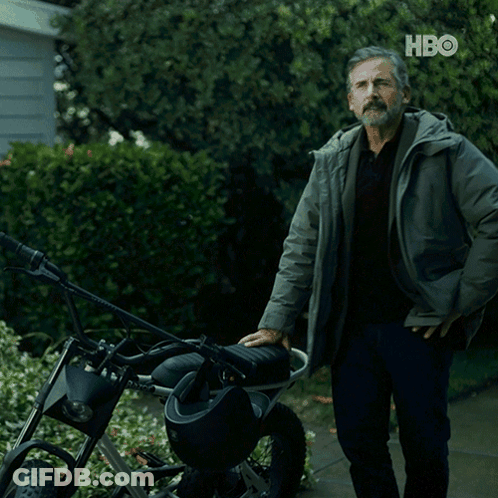 Man Next To Motorcycle With HBO GIF